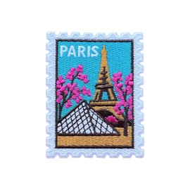 LEMEPINZ Eiffel Paris 3 Inches Embroidery Patch, Iron On/Sew On Embroidered Applique Patch, Travel Patches, Fabric Patches for Clothes Backpacks Hats, Funny DIY Accessories Gifts for Travel Lovers