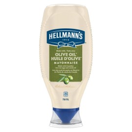 Hellmanns Hellmann's Mayonnaise, Olive Oil, 750 ml/25.4 fl. oz., {Imported from Canada}