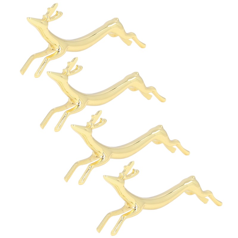 4Pcs Chopstick Rest Smoother Surfaces Reusable Cute Animal Design Gold