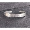 Scroll Texture Sterling Silver Cuff Bracelet