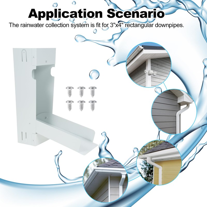 xinyee Rainwater Collection System Rain Barrel Diverter Kit Stainless Steel