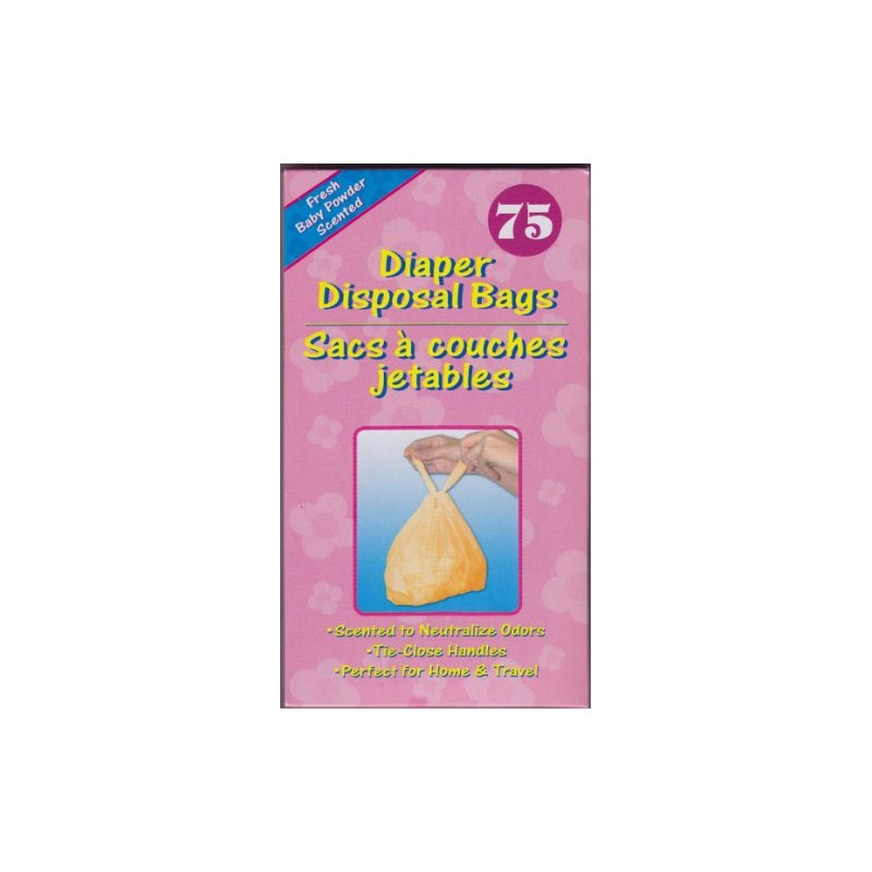 Diaper Sacks Bags (Scented to Neutralized Odors) 75 Count
