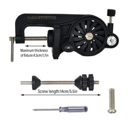 AIMALL Fishing Line Winder - Reciprocating Reel Winding Machine, 5.5in Screw Length, Adjustable Tightness, Rubber Protective Pad, Outdoor Fishing Supplies