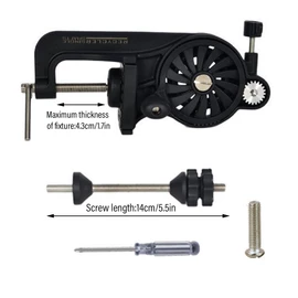 AIMALL Fishing Line Winder - Reciprocating Reel Winding Machine, 5.5in Screw Length, Adjustable Tightness, Rubber Protective Pad, Outdoor Fishing Supplies