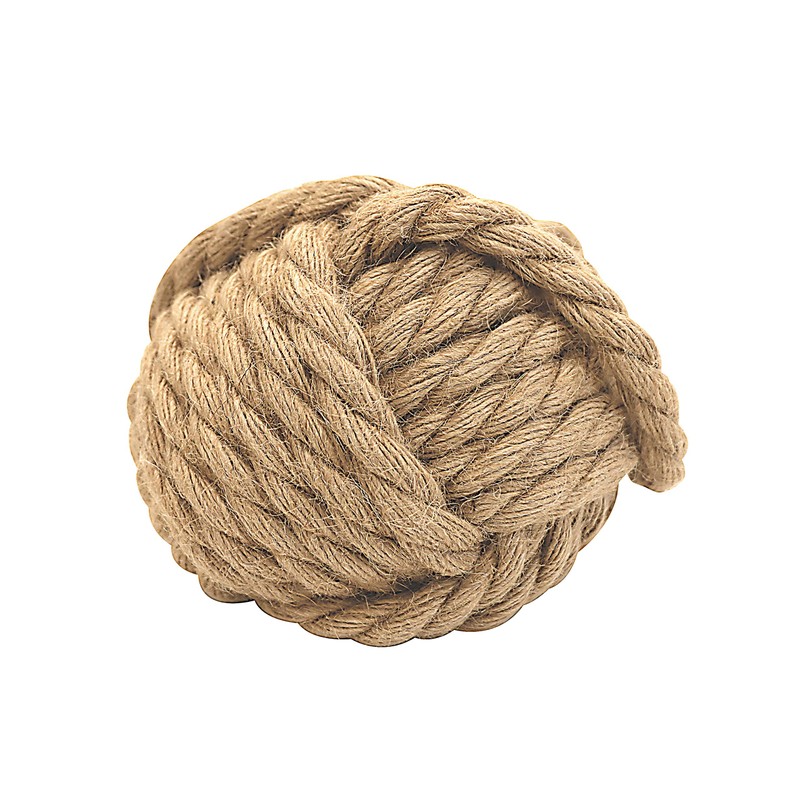 Creative Co-Op Nautical Rope Knot Door Stop, Natural