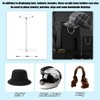 Your's Bath 2Pcs Acrylic Hat Stand Wig Display Rack Clear