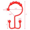 Qazvmlp Shower Curtain Hooks,304 Stainless Steel Shower Rings for Bathroom,Double