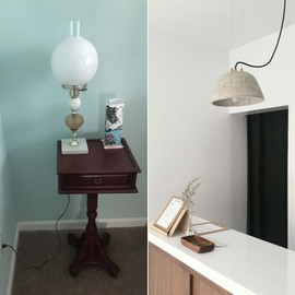 8 Feet 3 Prong Rayon Cloth Covered Replacement Lamp Cord with End Plug for Antique Lamp Repair DIY Project, SVT18 Electric Wire Power Supply Cord Cable,18 AWG (Brown, 2 Pack)