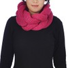 Basic Sense Chunky Knitted Plait Snood, Pink