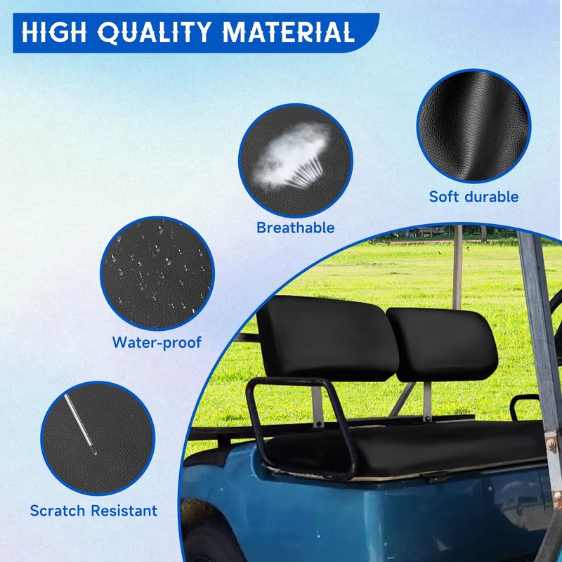 VKGUG 3 Pack Golf Cart Front Seat Covers Staple On