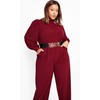 City Chic Women's CITYCHIC Plus Size Jumpsuit Charlie, Ruby, 18