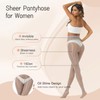 MANZI Shiny Pantyhose for Women 2 Pairs Shimmer Sheer Tights