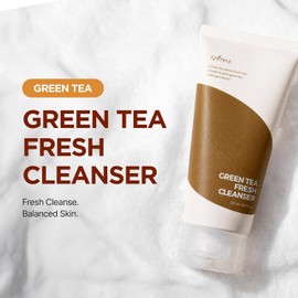 ISNTREE Gel Limpiador Facial Green Tea Fresh Cleanser - Coreano con Té Verde de Jeju y Ácido Hialurónico, Control de Grasa, Piel Grasa, 120 ml