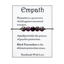 PINCHUAN Healing Crystal Bracelet for Women/Men Crystal Bracelets Spiritual Natural Healing Crystal Stones Bracelet Empath Protection Crystal Bracelet Healing Crystal Jewelry-Empath