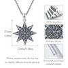 MEDWISE Viking Compass Eight-pointed Star Pendant Necklace 925 Sterling Silver