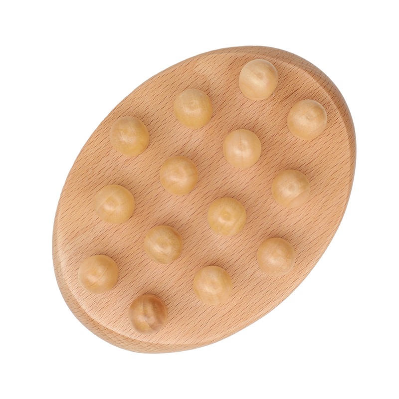 Wooden Body Massage Brush Muscle Relaxation Smoothing Beads Meridian Guasha