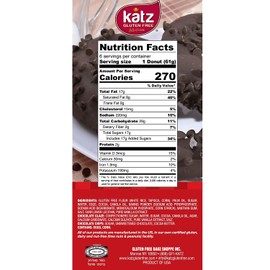Katz Gluten Free Triple Chocolate Donuts | Dairy Free, Nut Free, Soy Free, Gluten Free | Kosher (1 Pack of 6 Donuts, 13 Ounce)