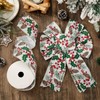 JarThenaAMCS Christmas Glitter Wired Edge Ribbon Roll Watercolor Holly Berry