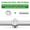 TAISHER 1PCS 304 Stainless Steel Union，1-1/4" NPT Female Cast Pipe