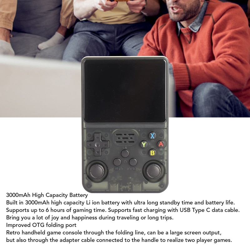 Handheld Retro Game Console for Linux 3.5inch IPS 640x480 Screen