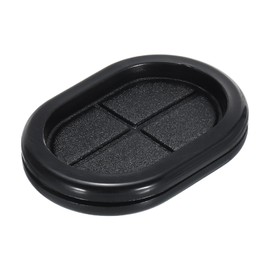 sourcing map Rubber Grommet Mount Size 40 x 25 mm Oval Double-Sided for Wire Seal Protection 4pcs