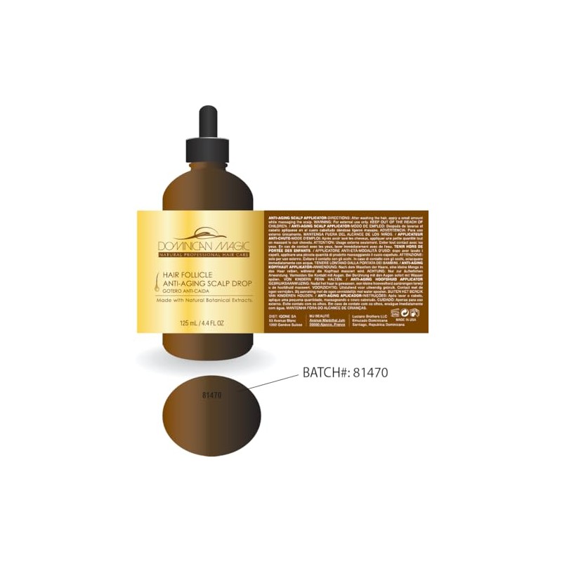 Dominican Magic Hair Follicle Scalp Drops 4.4oz Boxed by Dominican
