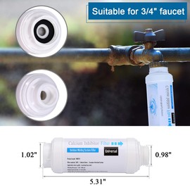 Mornajina Calcium Inhibitor Filter, Outdoor Misting System Protector for Mist Nozzle, Preventing Scale Buildup from Clogging Up