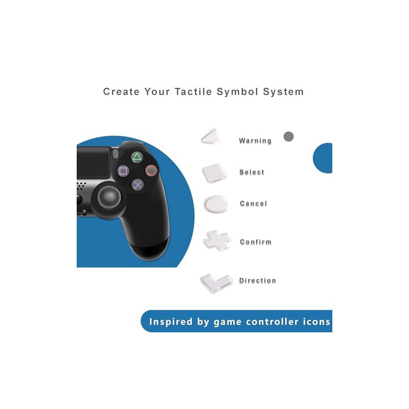 Bump Dots for Visually Impaired Combo Pack(5 Exclusive Tactile Shapes)