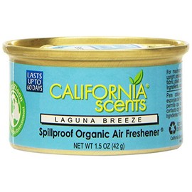 California Scents Spillproof Organic Air Freshener Twin-Pack, Laguna Breeze, 1.5 Ounce Canister (Pack of 4)