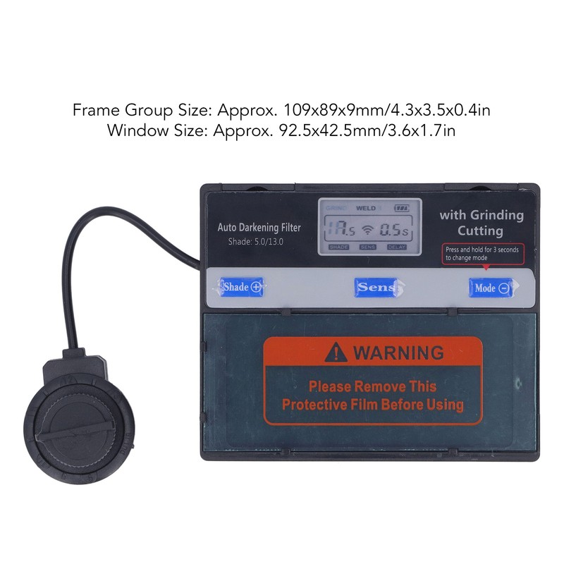 Auto Darkening Welding Lens Stepless Dimming Large Vision Sensitive Welding