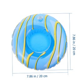 CORHAD 6pcs Inflatable Floating Cup Holders with Unique Sea Wave Design Drink for Pool Parties Beach Fun and Birthday Celebrations