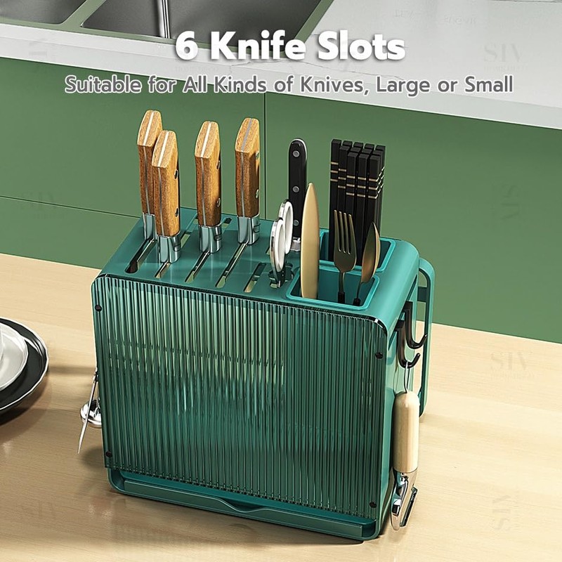 KBOX811 Knife Holder Organizer Stainless Steel Rack This multifunctional kitchen