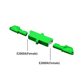 Elfcam® - Fiber Optic Adapter Singlemode Simplex E2000/APC Female/Female to E2000/APC Female/Female