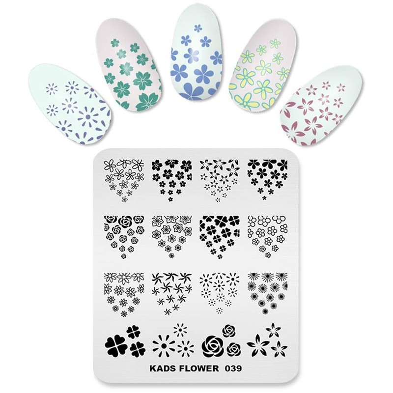 KADS Nail Art Stamp Plate Flower Series Nail stamping plate