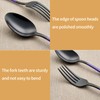 LKTDYMEG 20-Piece Black and Purple Silverware Set 18/0 Stainless Steel