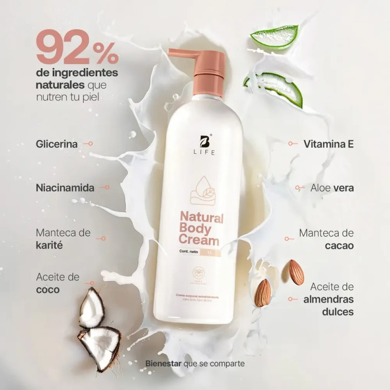 B Life crema corporal 1 L | karité y almendras