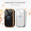 Self-Powered Doorbell Wireless Doorbell Waterproof Smart Doorbell with 36 Melodies