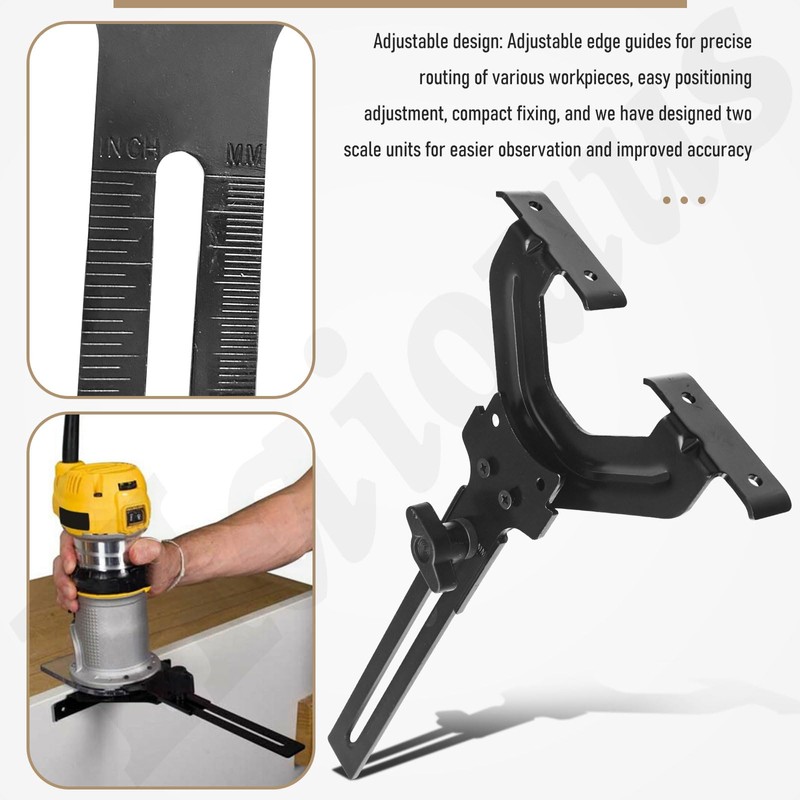 DNP618 Edge Guide for Fixed Base Compact Router, Compatible With
