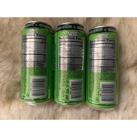RARE 3 Cans of NOS Nitrous Infused Sonic Sour Energy Drink (16 Oz)