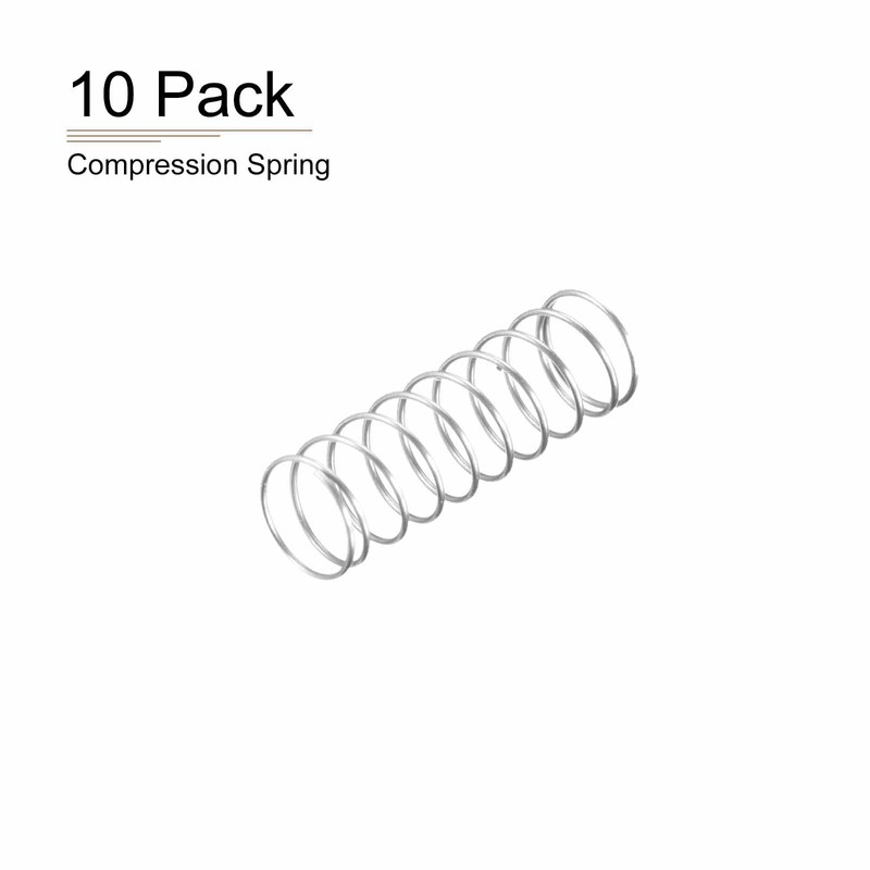DTGN 0.3x5x15mm(DxODxL) Compression Spring - 10Pack - Good for Machinery