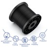TOOGOND 328FT 304 Stainless Steel Wire Rope Cable, Black Vinyl