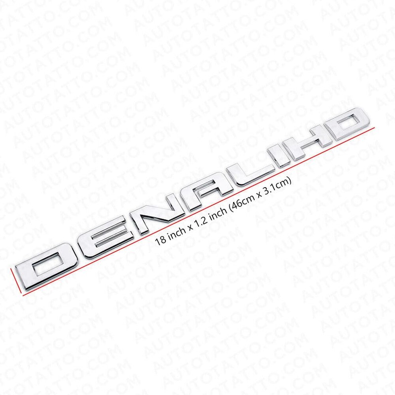 2X Denali HD Side Door Tailgate Letter Nameplate Emblem Badge