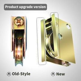 XQK P-4998-FLR Upgraded 1-1/2 in Ball Bearing Steel Sliding Door Roller Assembly w/Flange Fits P-Ella Door That were Made After 1992-1996, Adjustable Roller Height