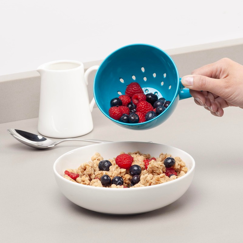 Zeal Berry Colander Cup, Small Hand-held Cup Shape Melamine Strainer/Sieve,