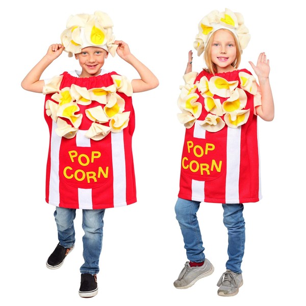 Dress Up America Popcorn Costume for Kids - Fun Kernel Costume for Boys and Girls