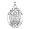 PicturesOnGold.com Saint Declan Oval Religious Medal EXCLUSIVE - Sterling Silver