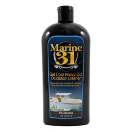 Marine 31 Heavy-Cut Gel Coat Oxidation Cleaner | Removes Oxidation & Restores Shine for Gel Coat Surfaces | Restores Luster & Smooth Finish | M31-210 | 16oz