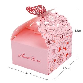 Party Favour Box, Pink, Pack of 50 Party Favours, Baby Shower, Gift Box, Wedding Favours, Wedding Box for Wedding, Baby Shower, Anniversary, Party, Birthday, Party Favours Decoration