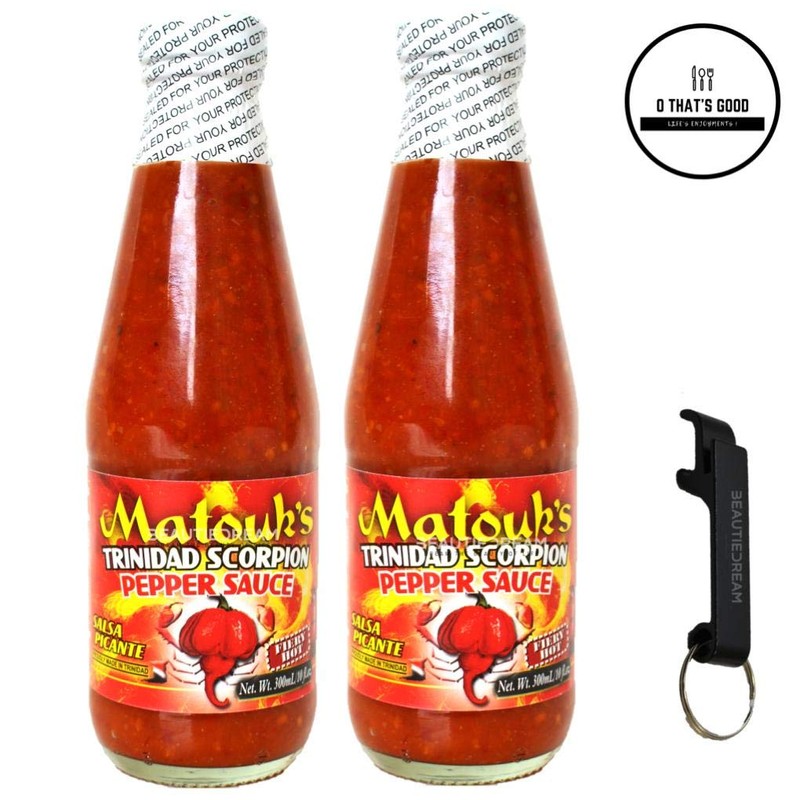 Matouk's Trinidad Scorpion Pepper Sauce 10oz Pack of 2 Sealed