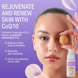 Sérum Facial Iluminador Coq10 Pure Boost - Sérum De Coenzima Q10 Con Ácido Hialurónico Y Vitamina E Para Un Cuidado Antiedad Mejorado De La Piel -... 
